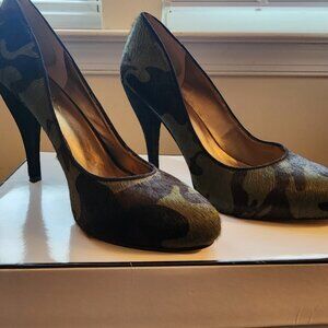 Nine West Calf Hair Camouflage High Heels